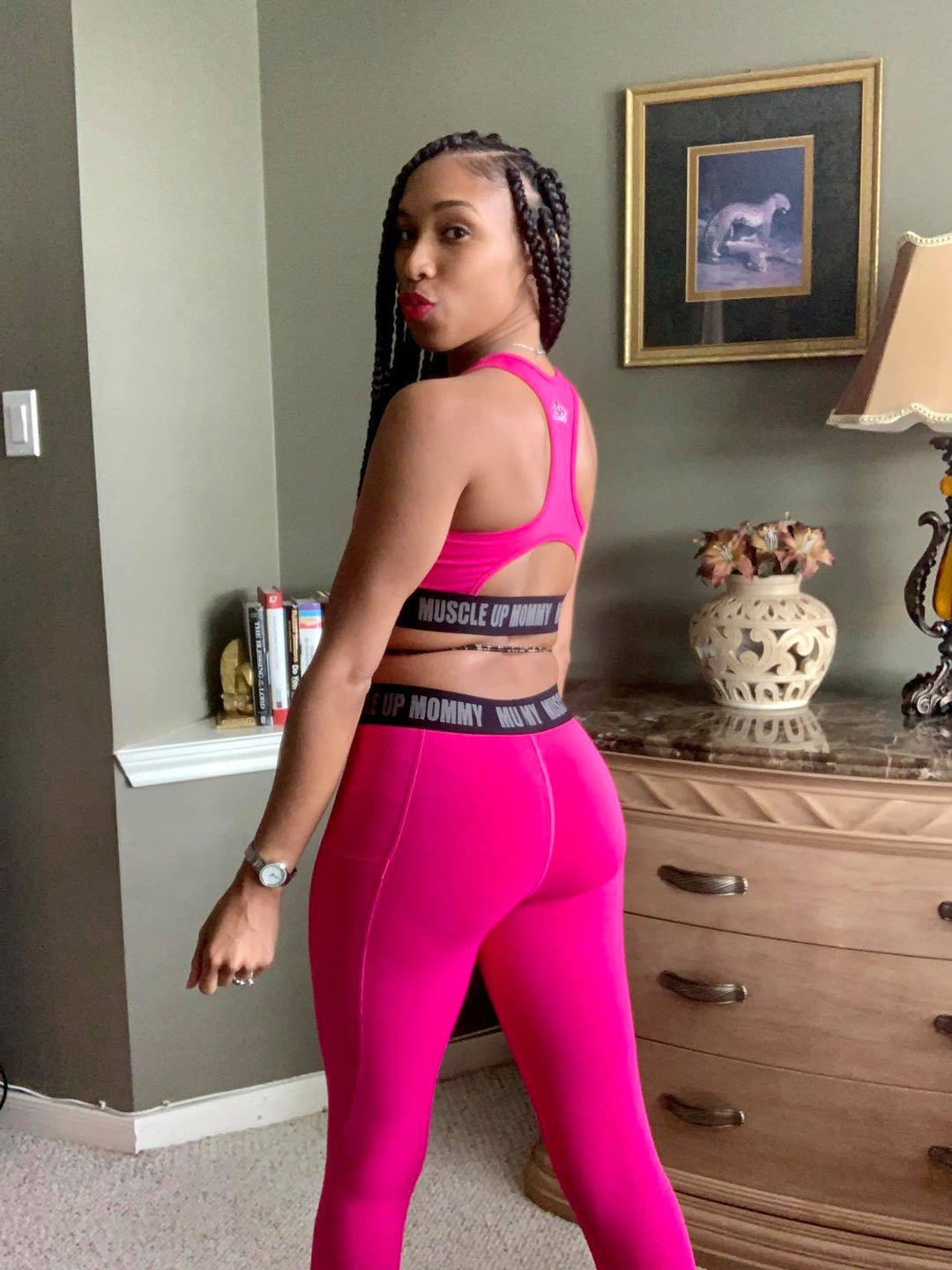 MORGAN MID RISE LEGGINGS | HOT PINK