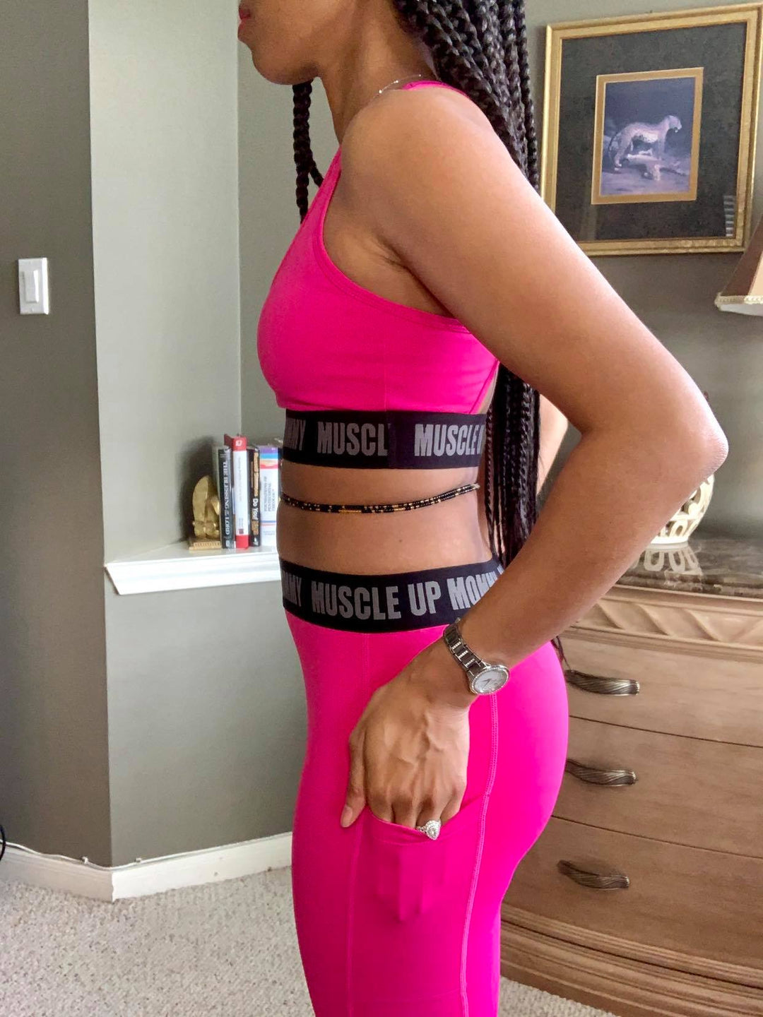 MORGAN MID RISE LEGGINGS | HOT PINK