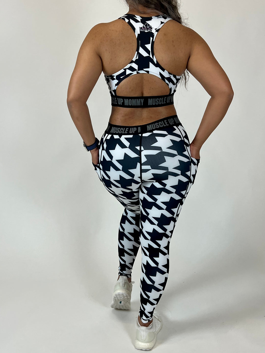 MORGAN MID RISE LEGGINGS | HOUNDSTOOTH