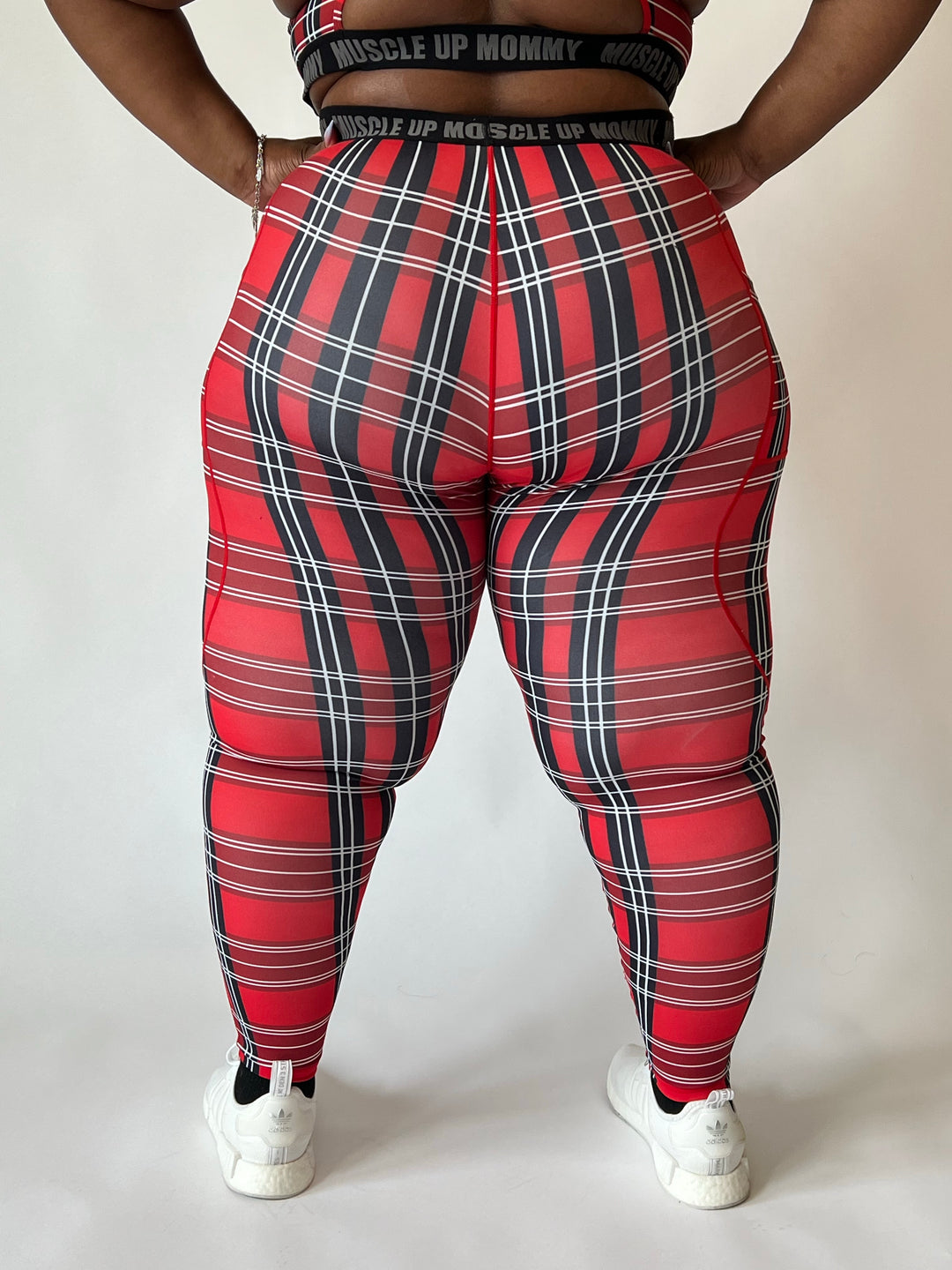 MORGAN MID RISE LEGGINGS | RED PLAID