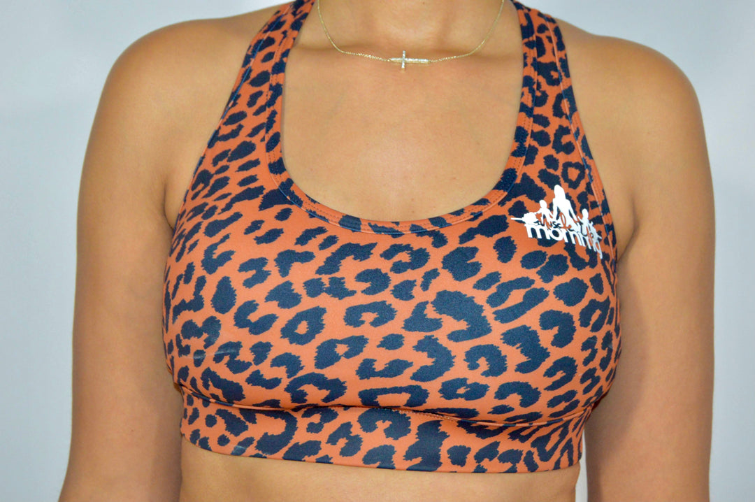 RYLANN MESH BACK BRA | LEOPARD