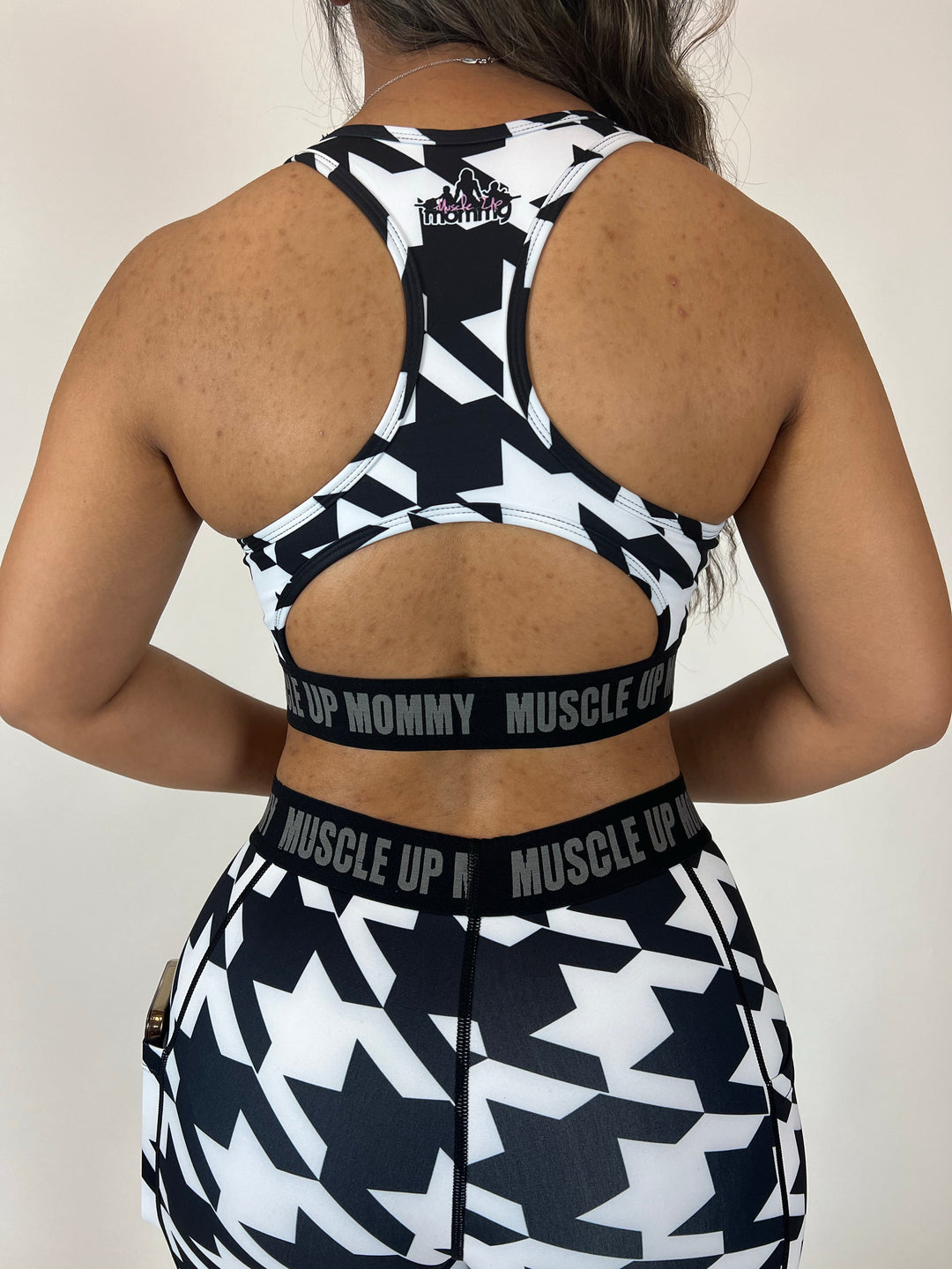 MORGAN RACERBACK BRA | HOUNDSTOOTH