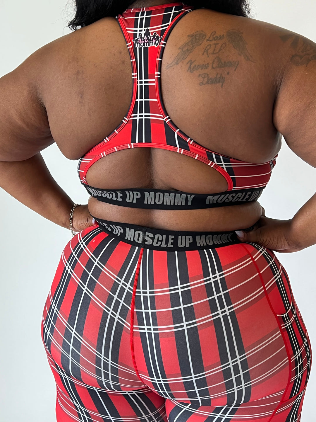 MORGAN RACERBACK BRA | RED PLAID