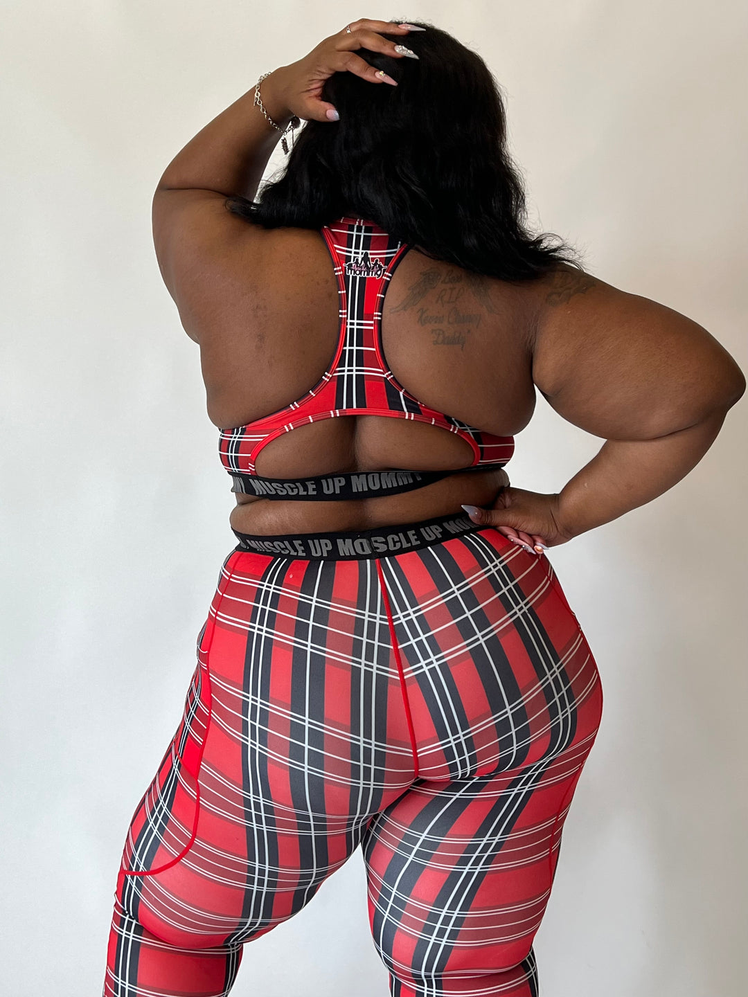 MORGAN RACERBACK BRA | RED PLAID