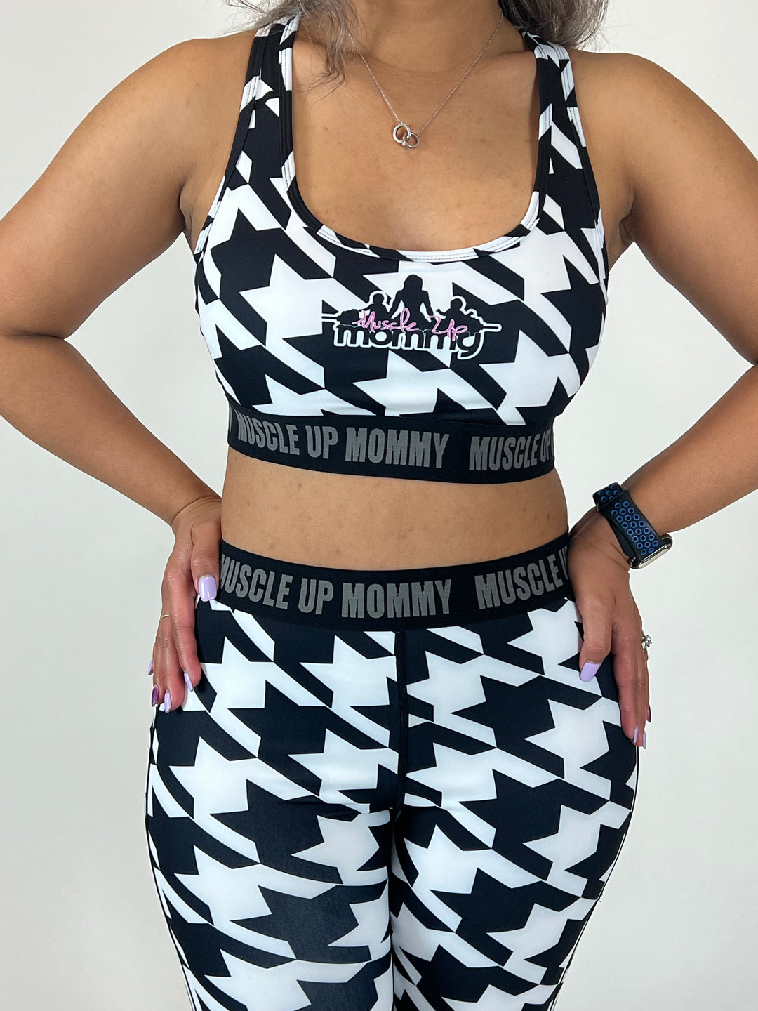 MORGAN RACERBACK BRA | HOUNDSTOOTH