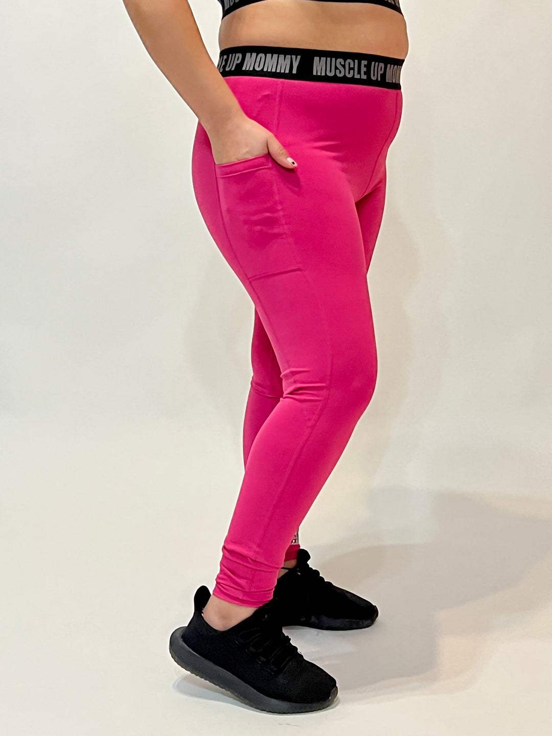 MORGAN MID RISE LEGGINGS | HOT PINK