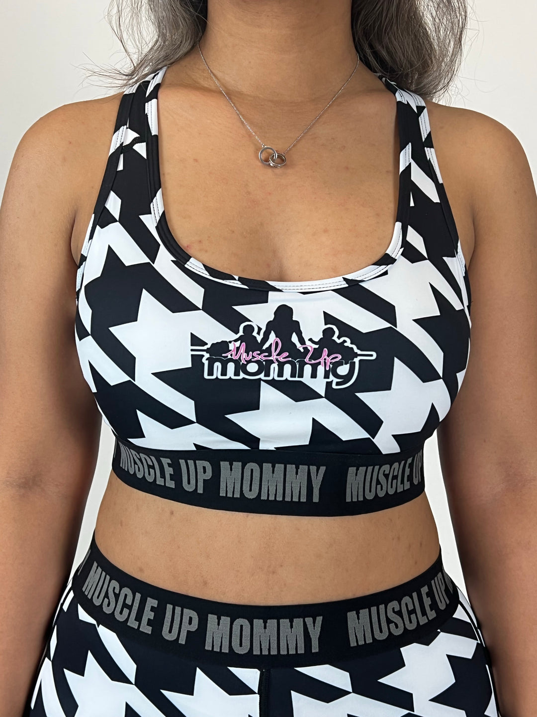 MORGAN RACERBACK BRA | HOUNDSTOOTH