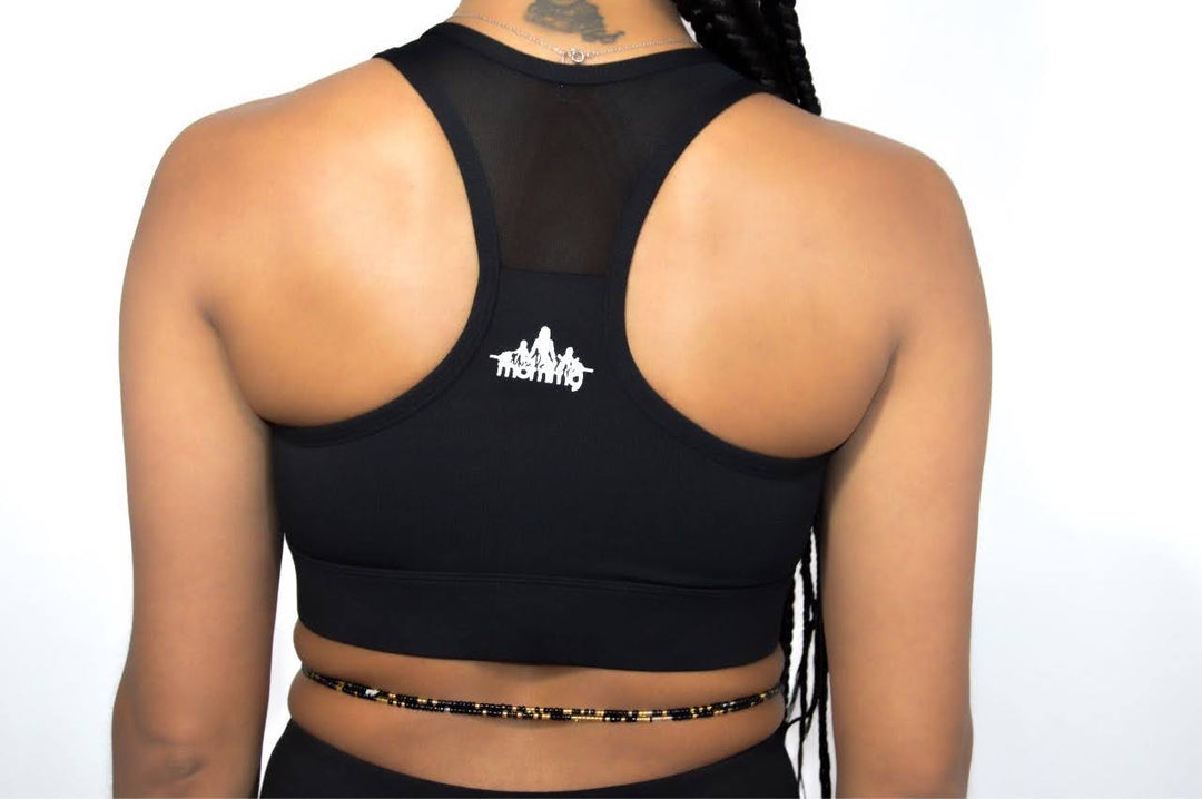 RYLANN MESH BACK BRA | JET BLACK