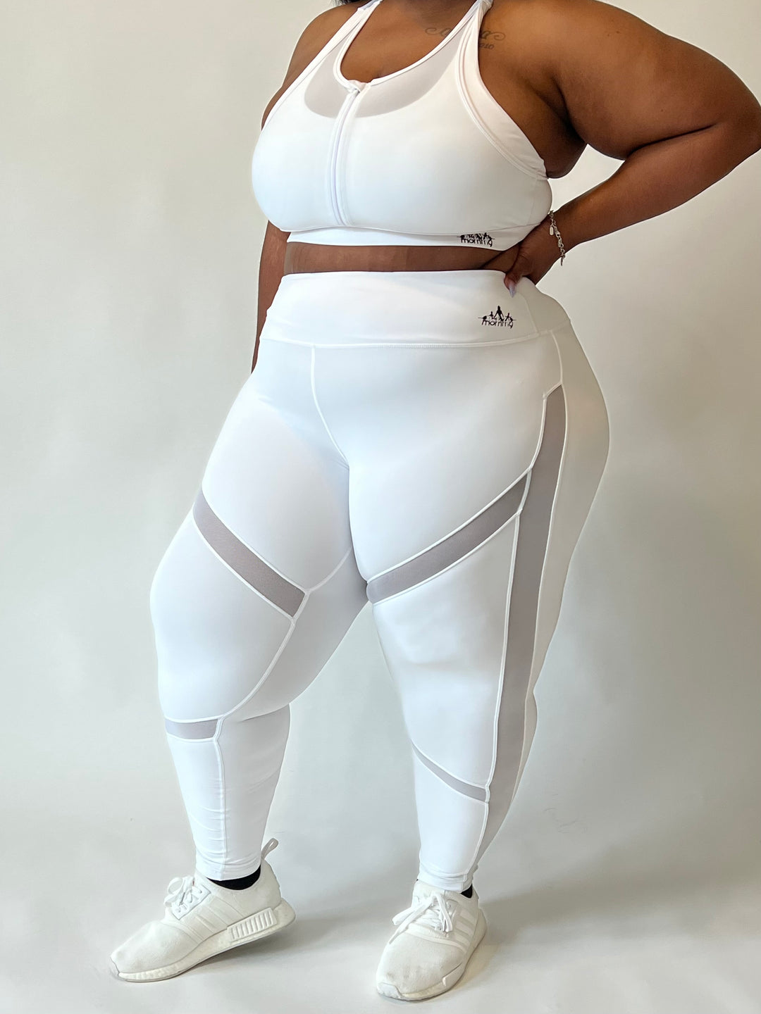 Muscle Up Mommy®, Mesh Panel Leggings, High Waist + Compression